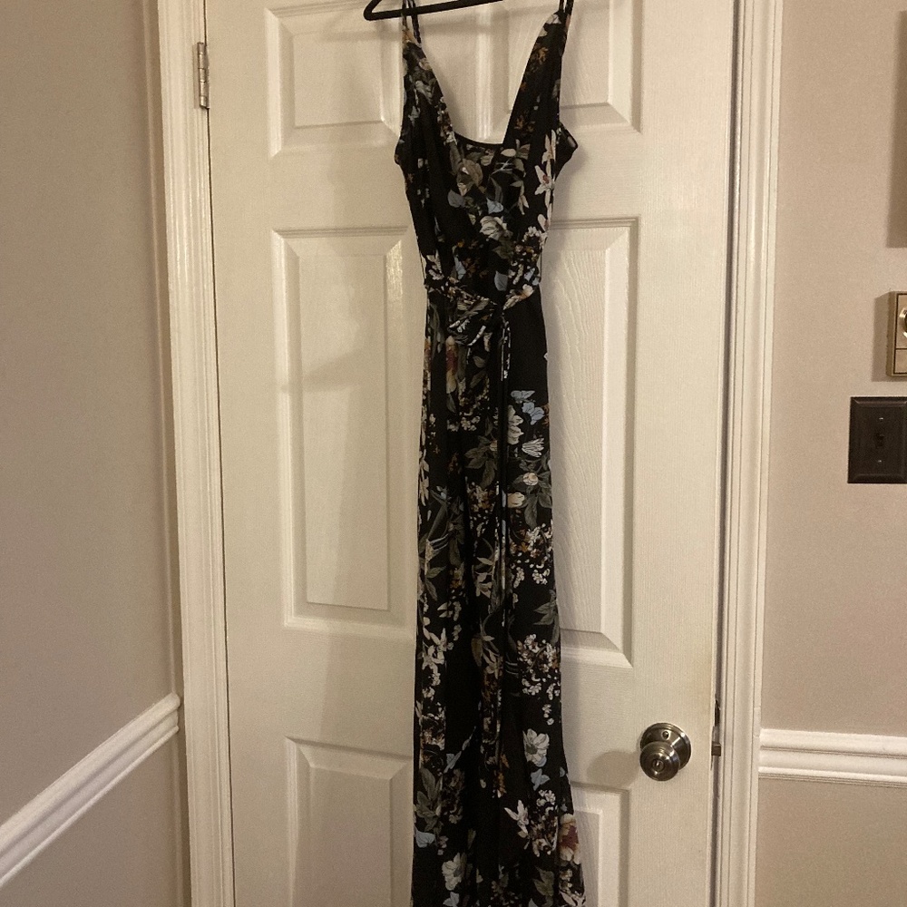 Silky floral dress